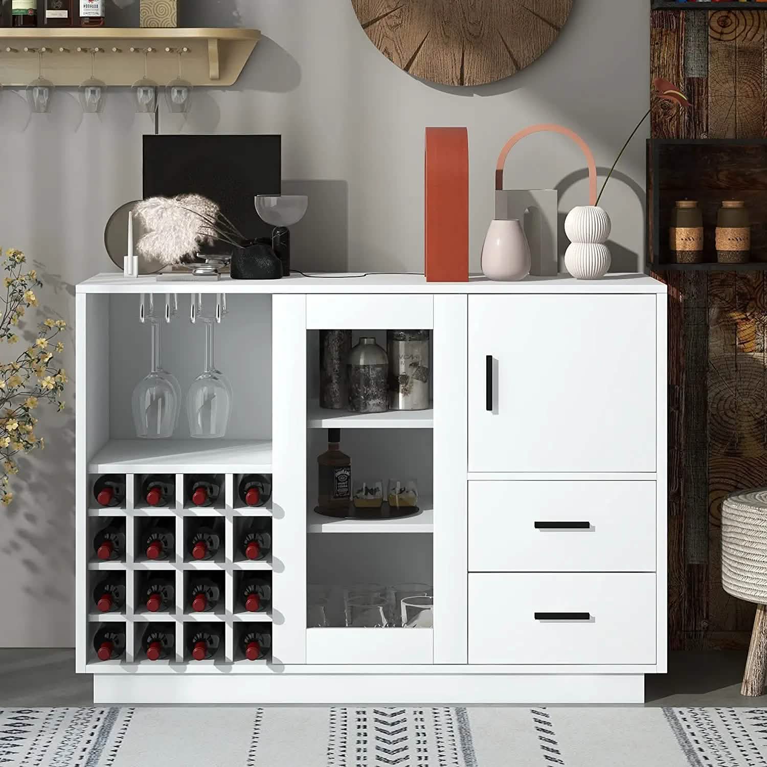 47" Console Dining Table Buffet Sideboard DailySale