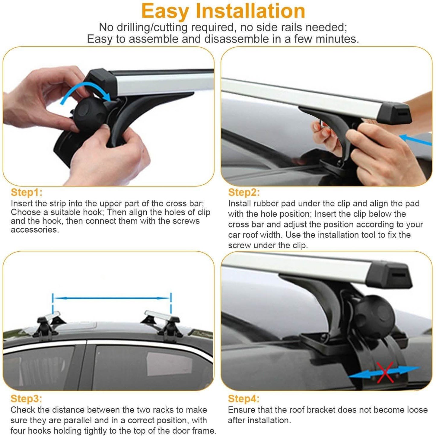 47.24-Inch Universal Top Roof Rack Cross Bar DailySale