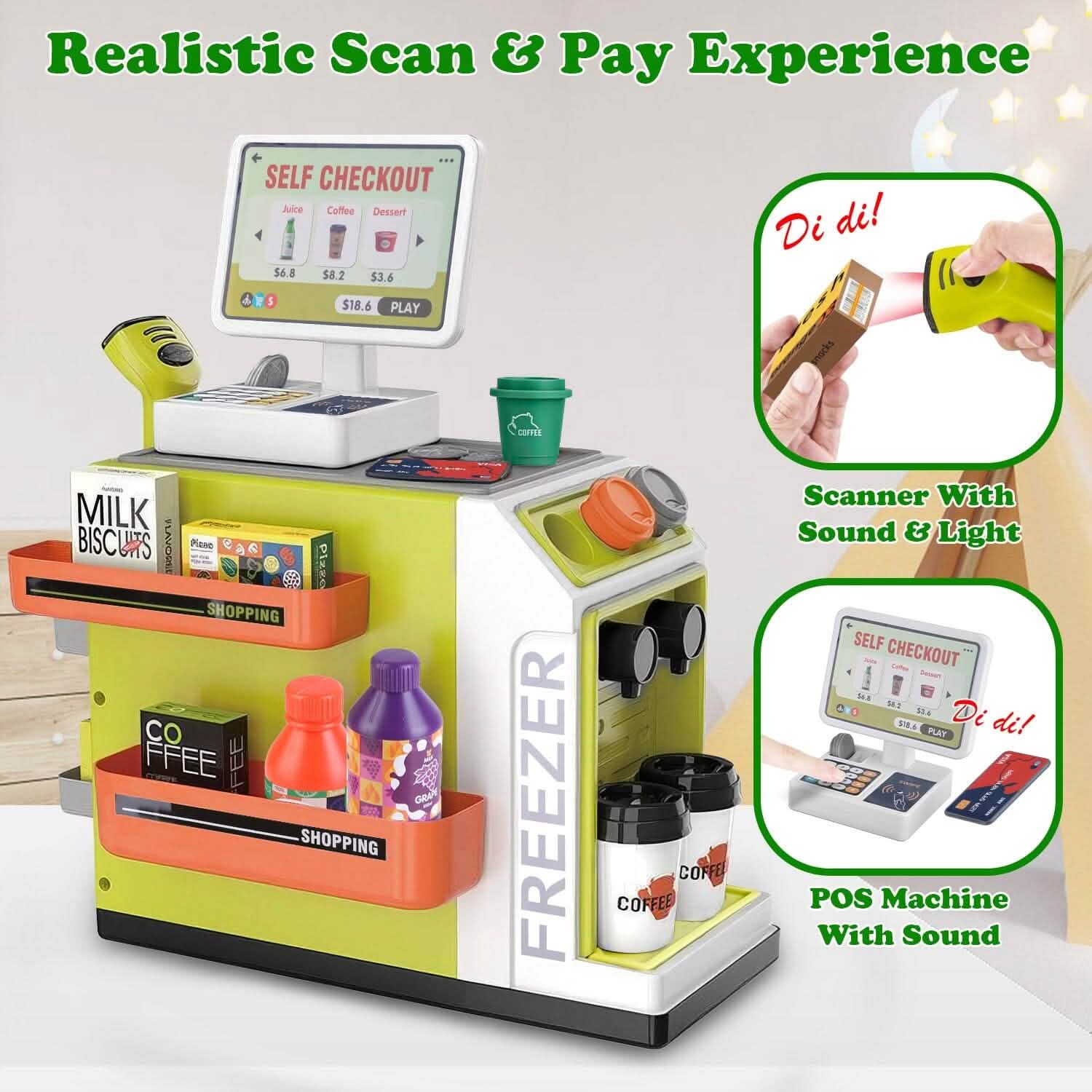 48-Piece: Pretend Cash Register Play Toy Set DailySale