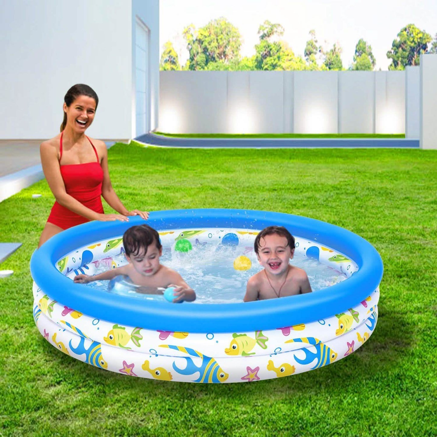 48 x 10 Inflatable Swimming Pool with 3 Velvets Water Drain Plug DailySale