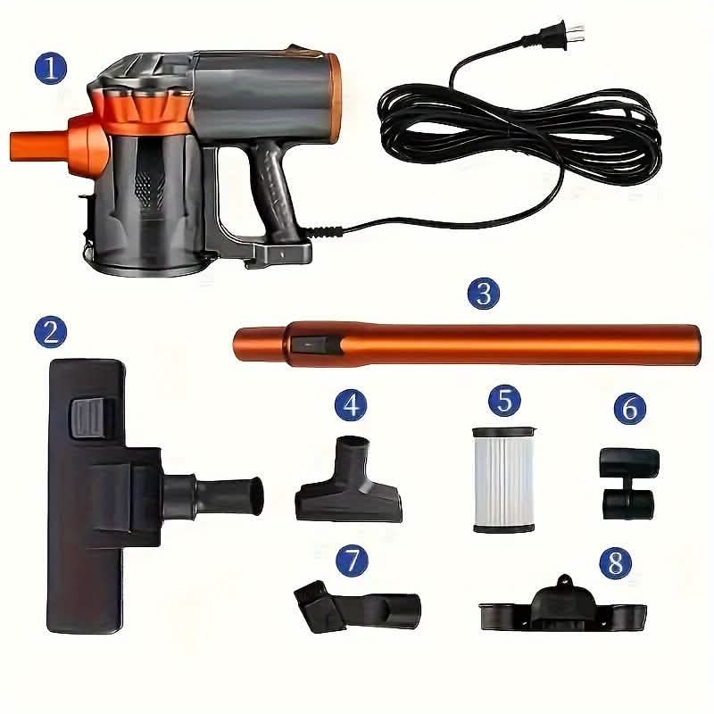 600W 4-in-1 Corded Stick Vacuum Cleaner 18KPa Lightweight Handheld DailySale