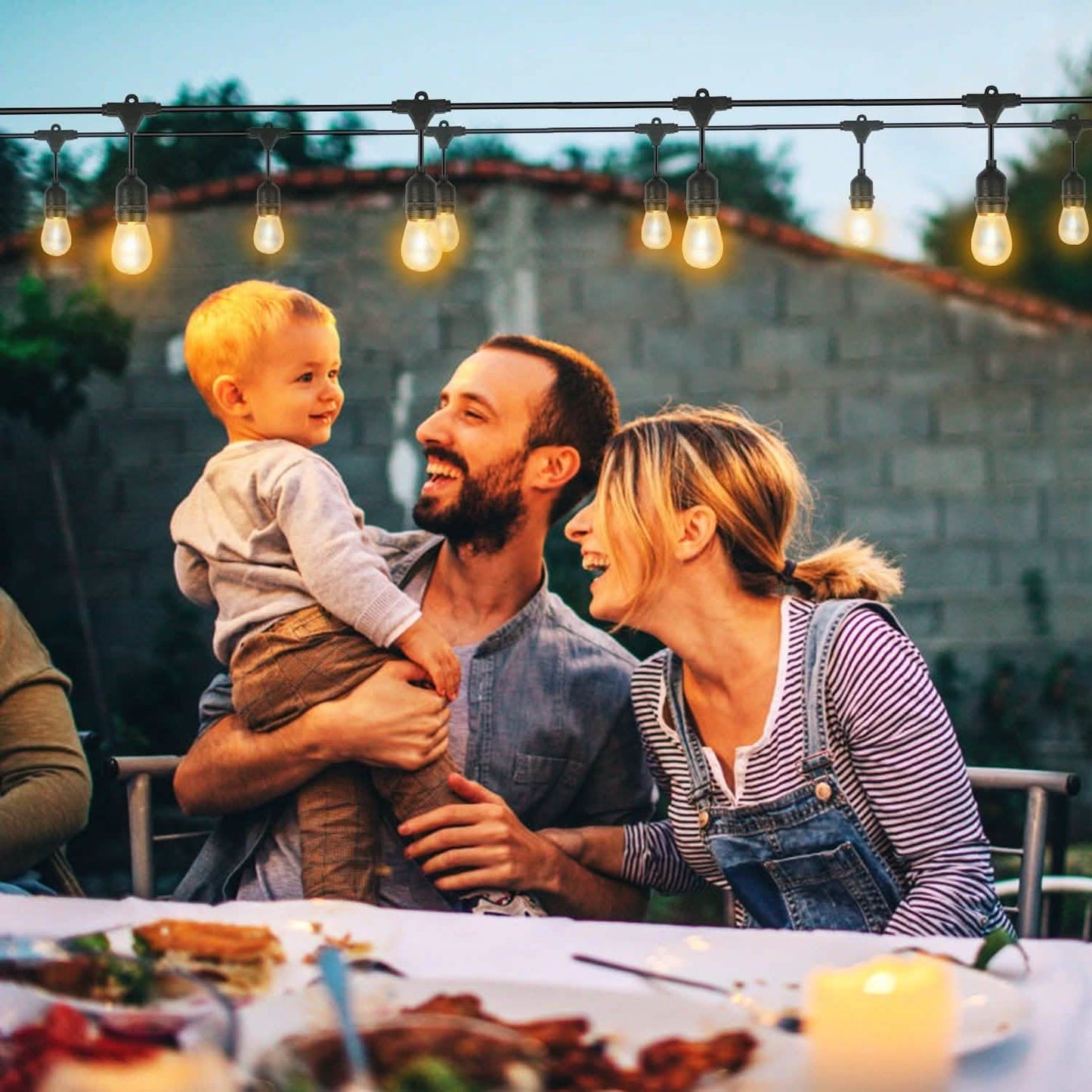 48ft Outdoor String Light Waterproof Patio String Lights Bulbs DailySale