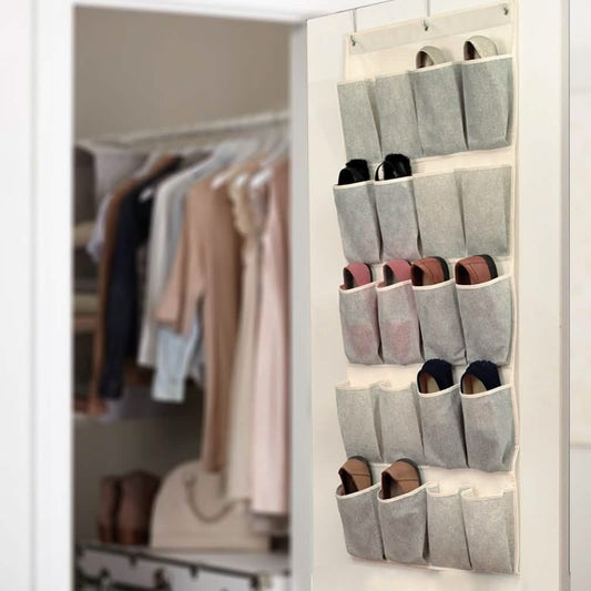 20 Pocket Over the Door Shoe Organizer DailySale