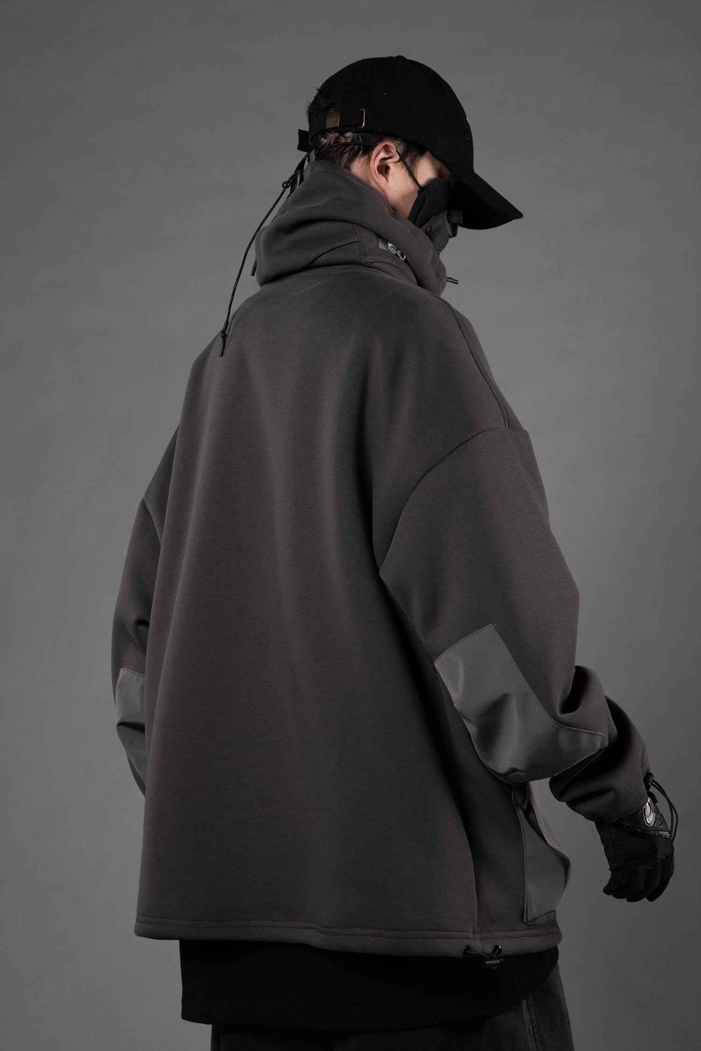 HiH33 Grey Utility Hoodie