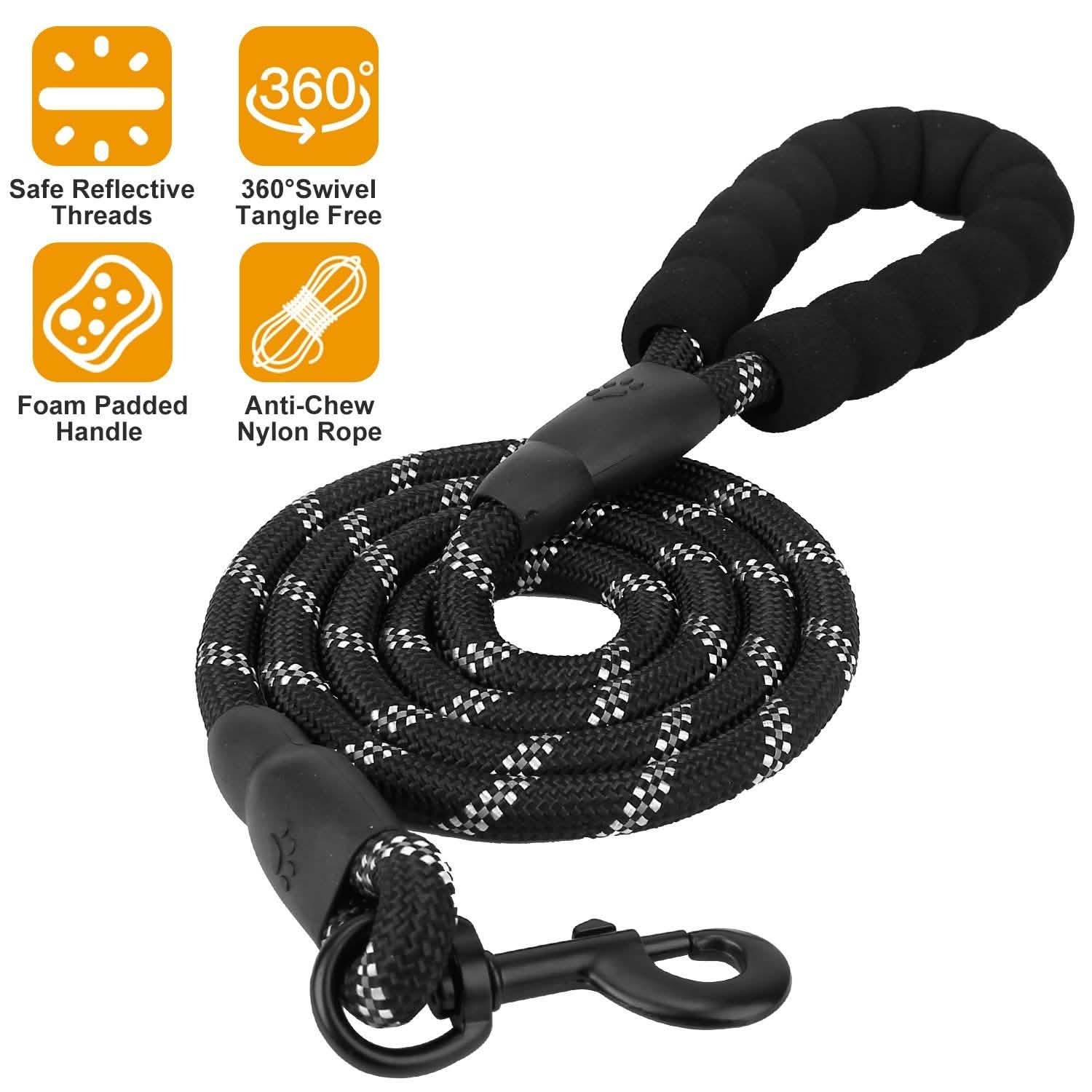 5 Ft. Dog Leash with Foam Handle DailySale