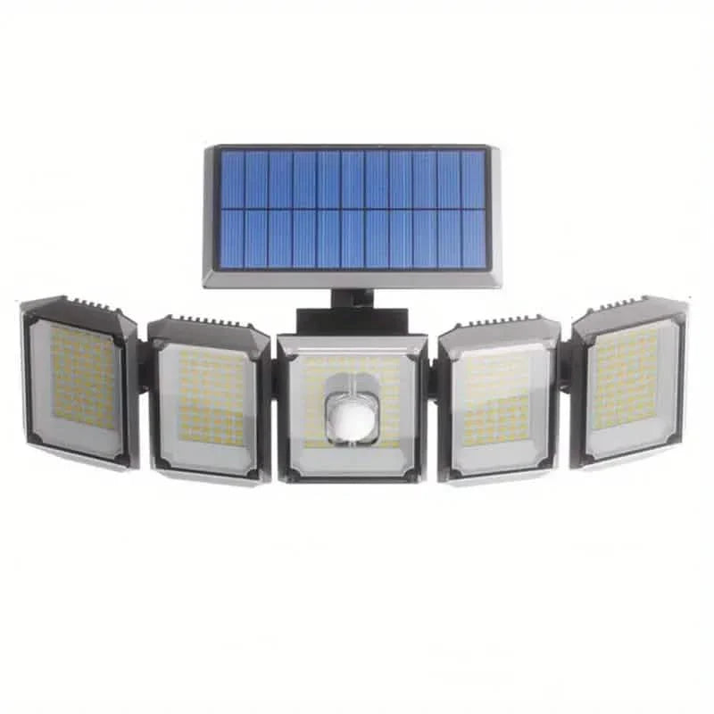 5 Heads Solar 300 LED Light Outdoor Motion Sensor Waterproof Wide-angle Illumination Wall Lamp DailySale