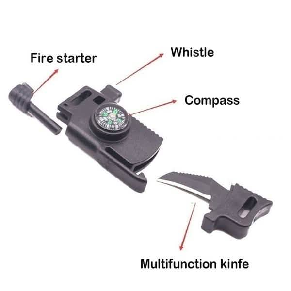 5-in-1 Multifunction Outdoor Survival Gear Escape Paracord Bracelet DailySale