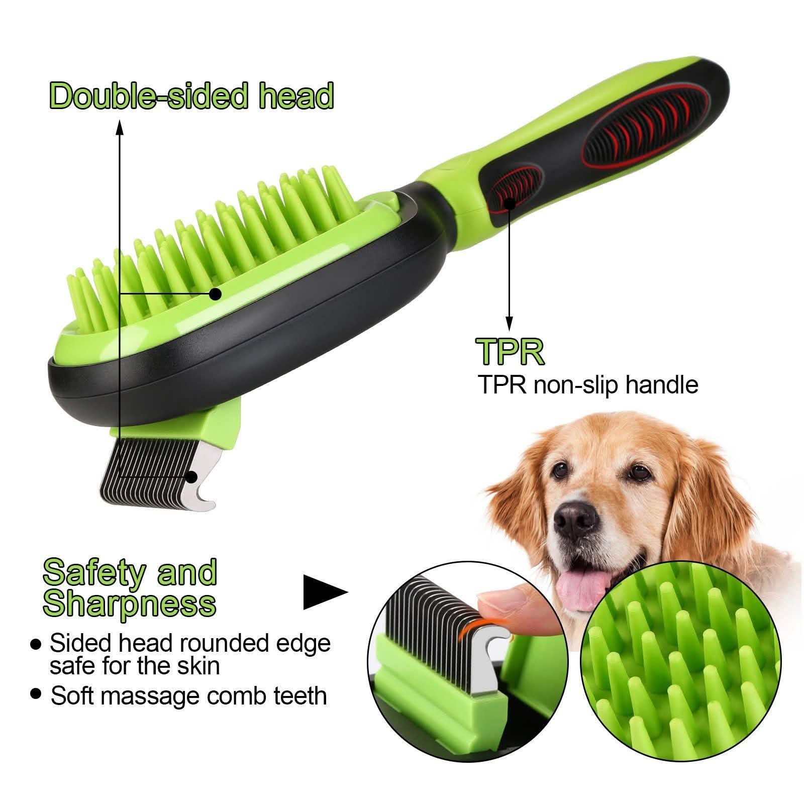 5-in-1 Pet Brush Set Pet Grooming Shedding Massage Combs DailySale