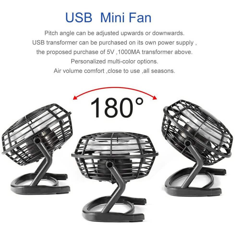 5-Inch USB Personal Desk Fan DailySale