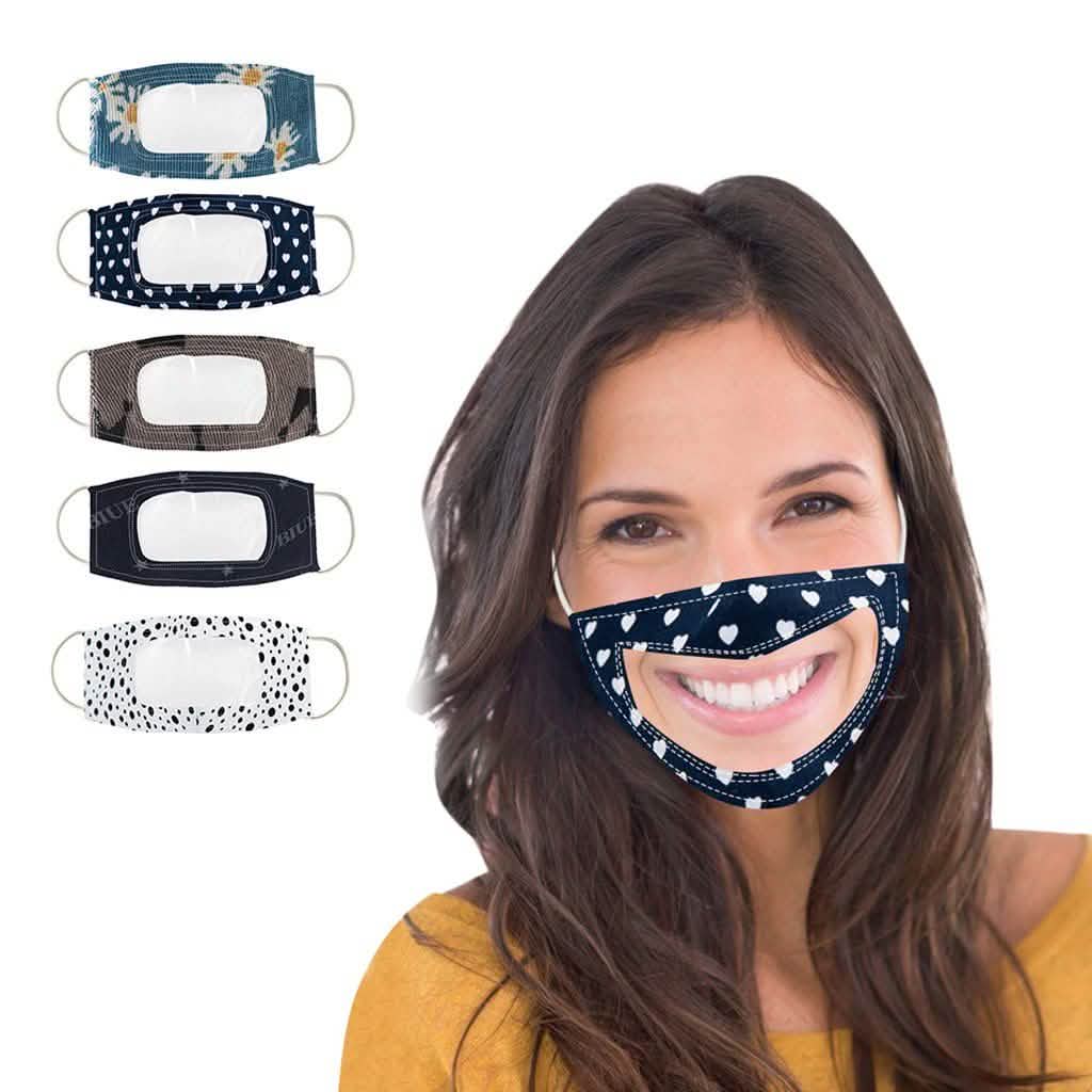 5-Pack: Custom Fashion Smile Communicator Face Mask DailySale