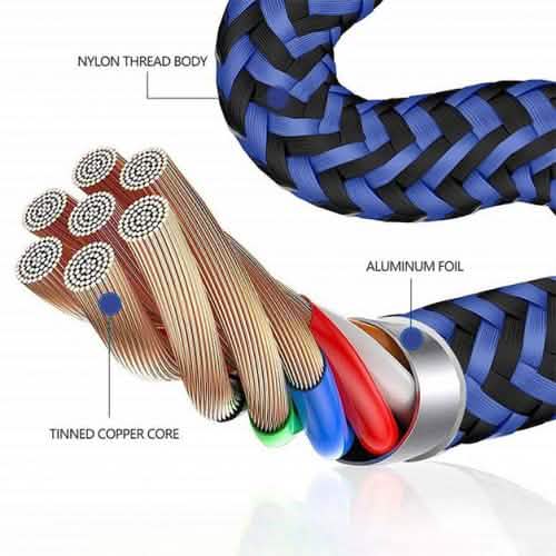 5-Pack: Heavy Duty Braided iPhone Lightning USB Cable Charger Cords DailySale