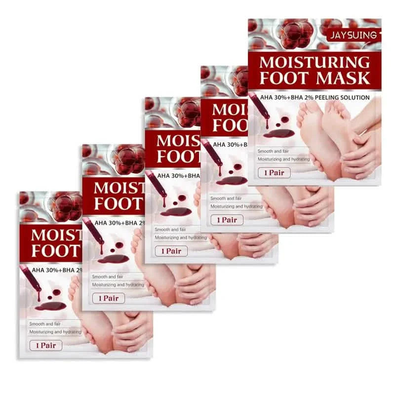 5-Pack: JAYSUING AHA 30% BHA 2% Peeling Solution Foot Mask DailySale