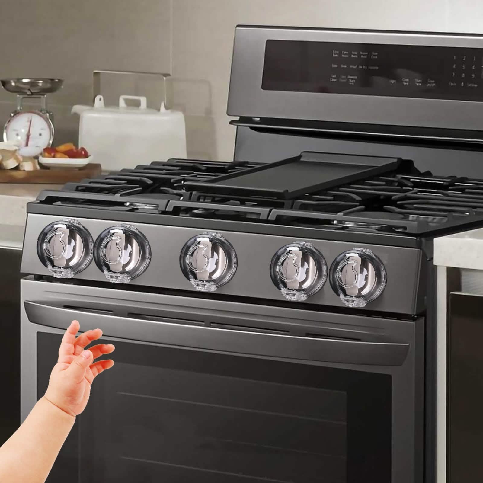 5-Pack: Kitchen Gas Electric Stove Knob Safety Covers DailySale