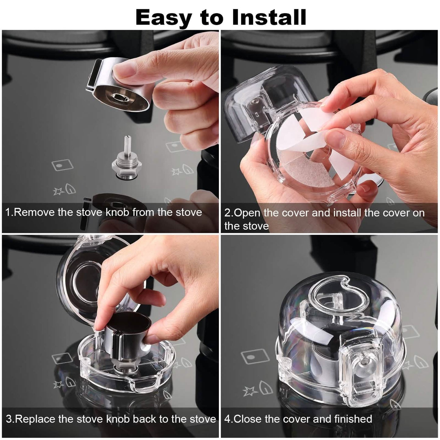 5-Pack: Kitchen Gas Electric Stove Knob Safety Covers DailySale