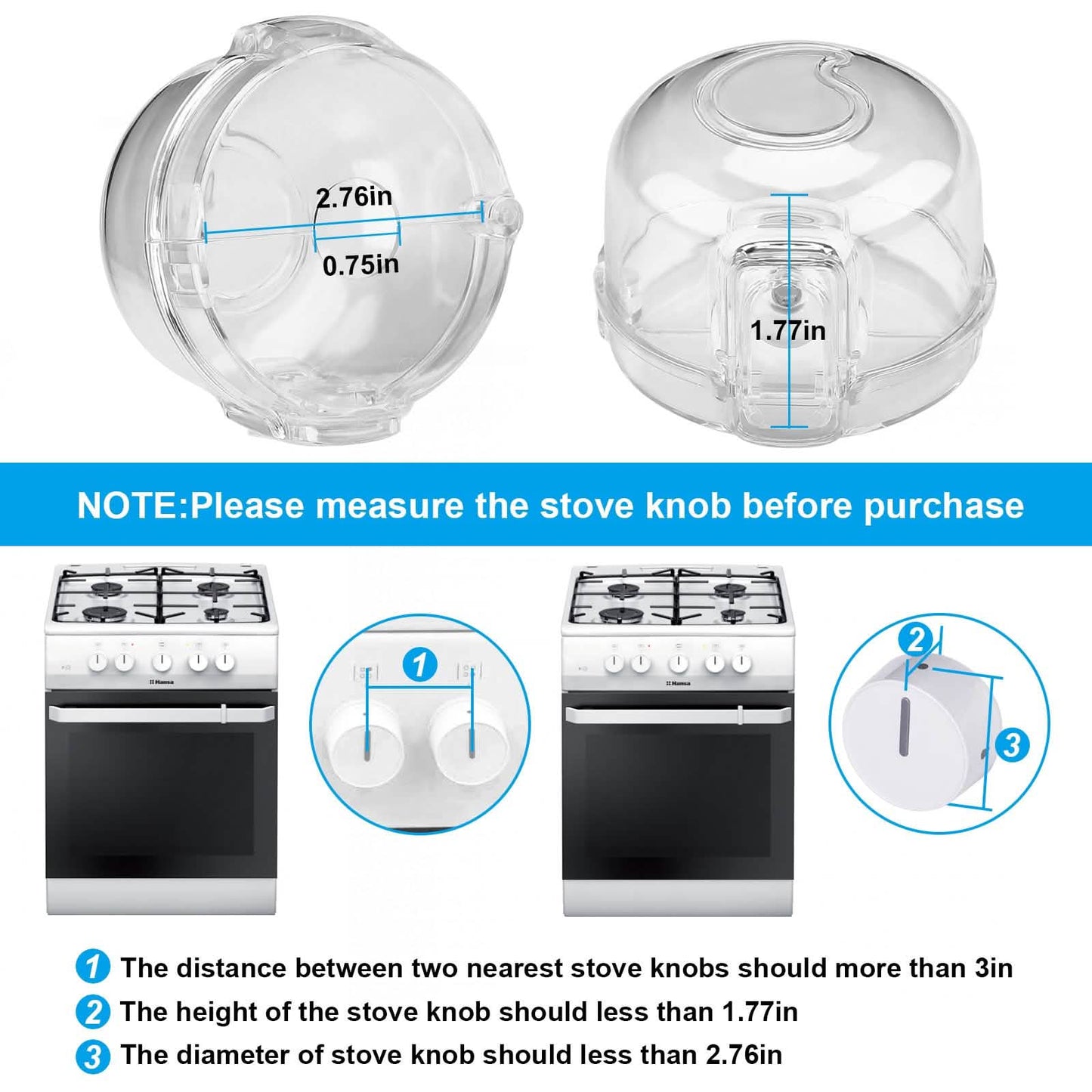 5-Pack: Kitchen Gas Electric Stove Knob Safety Covers DailySale