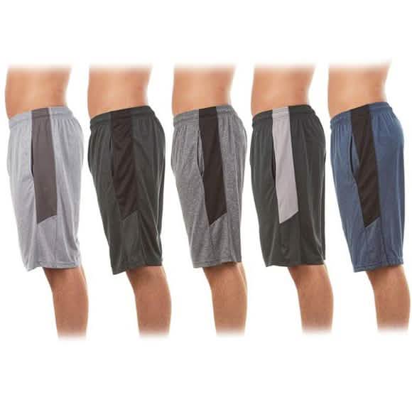 5-Pack: Men's Athletic Dry Fit Performance Shorts DailySale