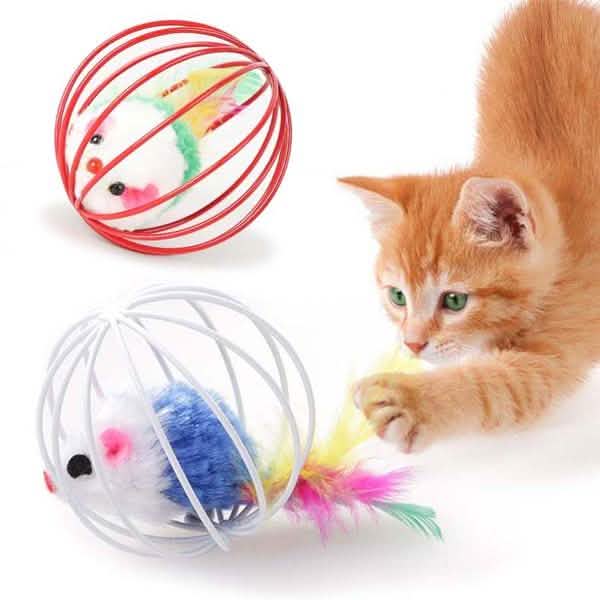 5-Pack: Pet Cat Kitten Playing Mouse Ball Cage DailySale