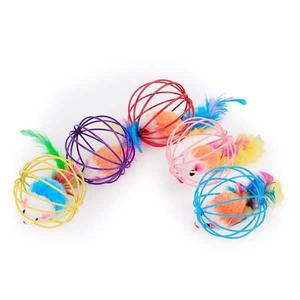 5-Pack: Pet Cat Kitten Playing Mouse Ball Cage DailySale