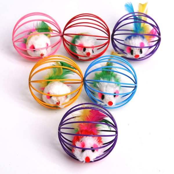 5-Pack: Pet Cat Kitten Playing Mouse Ball Cage DailySale