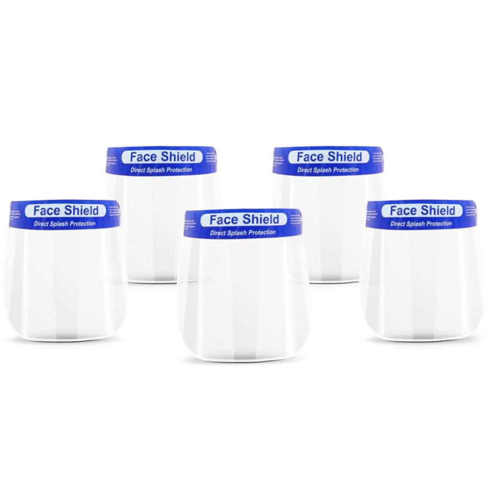 5-Pack: Reusable Waterproof Transparent Face Shield DailySale