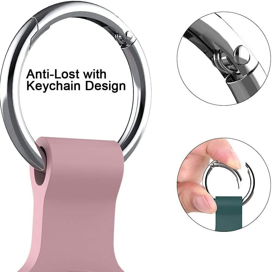 5-Pack: Silicone Airtag Holder with Anti-Lost Keychain DailySale
