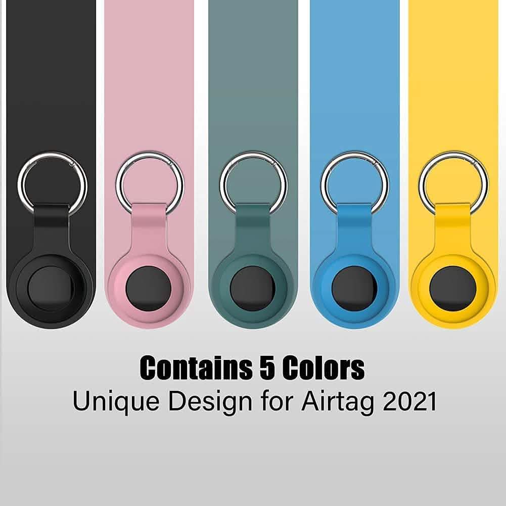5-Pack: Silicone Airtag Holder with Anti-Lost Keychain DailySale