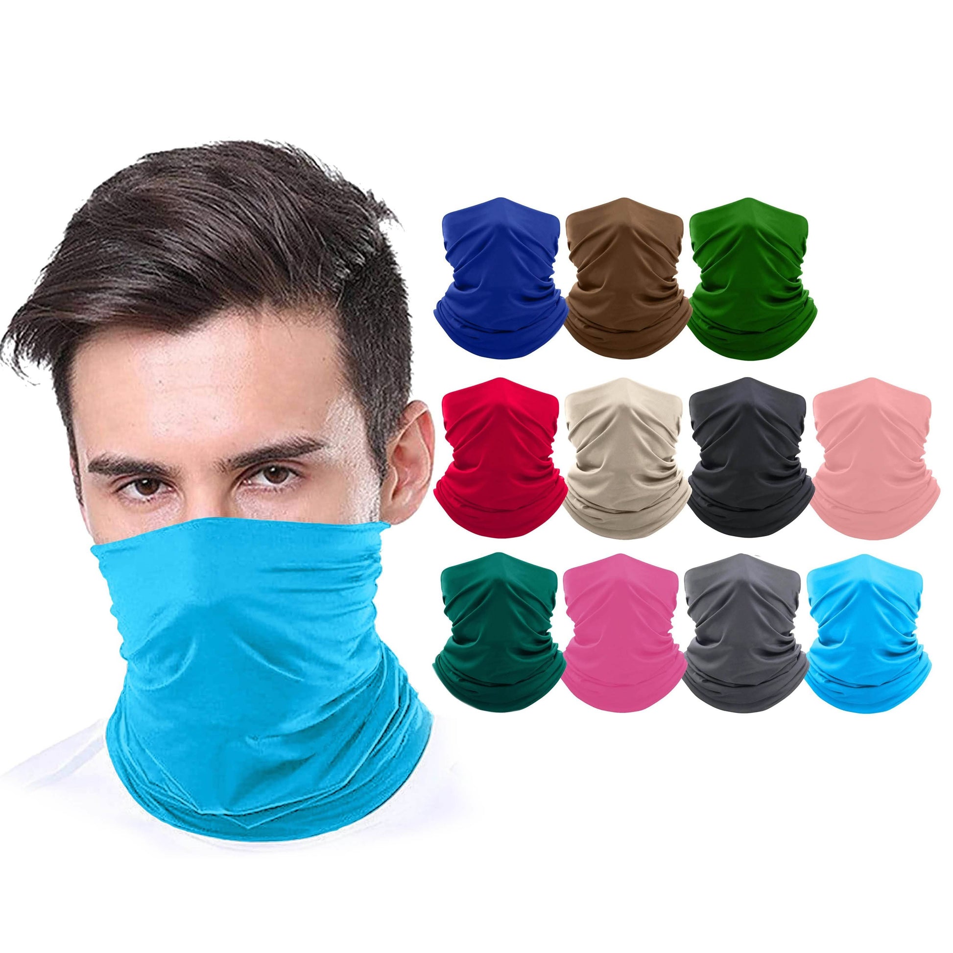 5-Pack: Unisex Moisture Wicking Gaiter Face Neck Scarf Bandanna DailySale