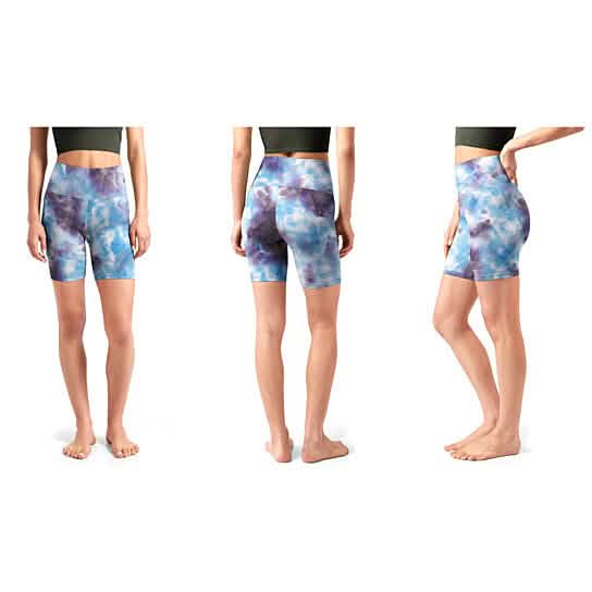 5-Pack: Women's High Waisted Tie Dye Athletic Biker Shorts DailySale