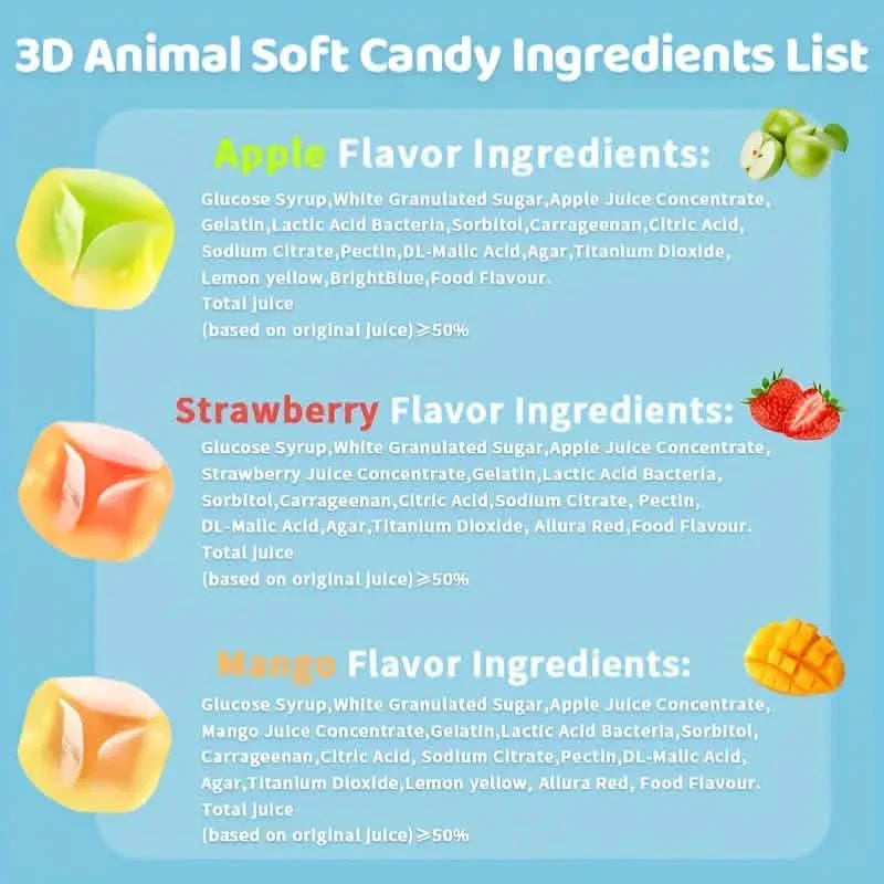5-Packs: Fun Peeled Gummies - Mixed Styles, Different Flavors, Resealable Bags DailySale