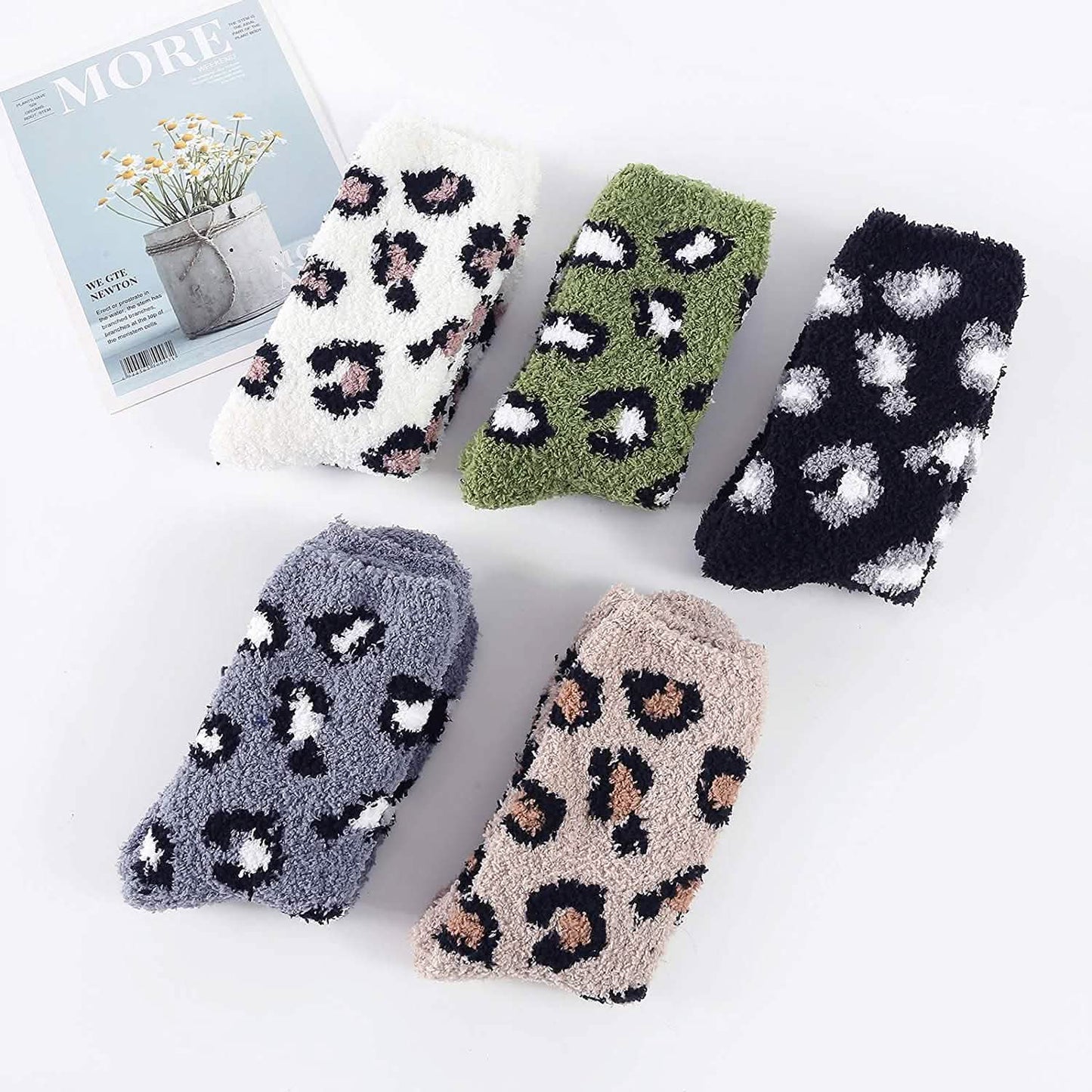 5-Pair: Womens Fuzzy Socks Winter Slipper Socks DailySale