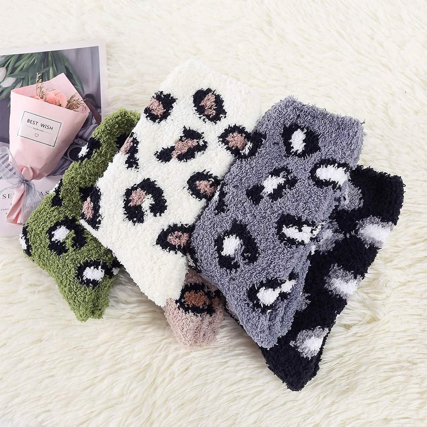 5-Pair: Womens Fuzzy Socks Winter Slipper Socks DailySale