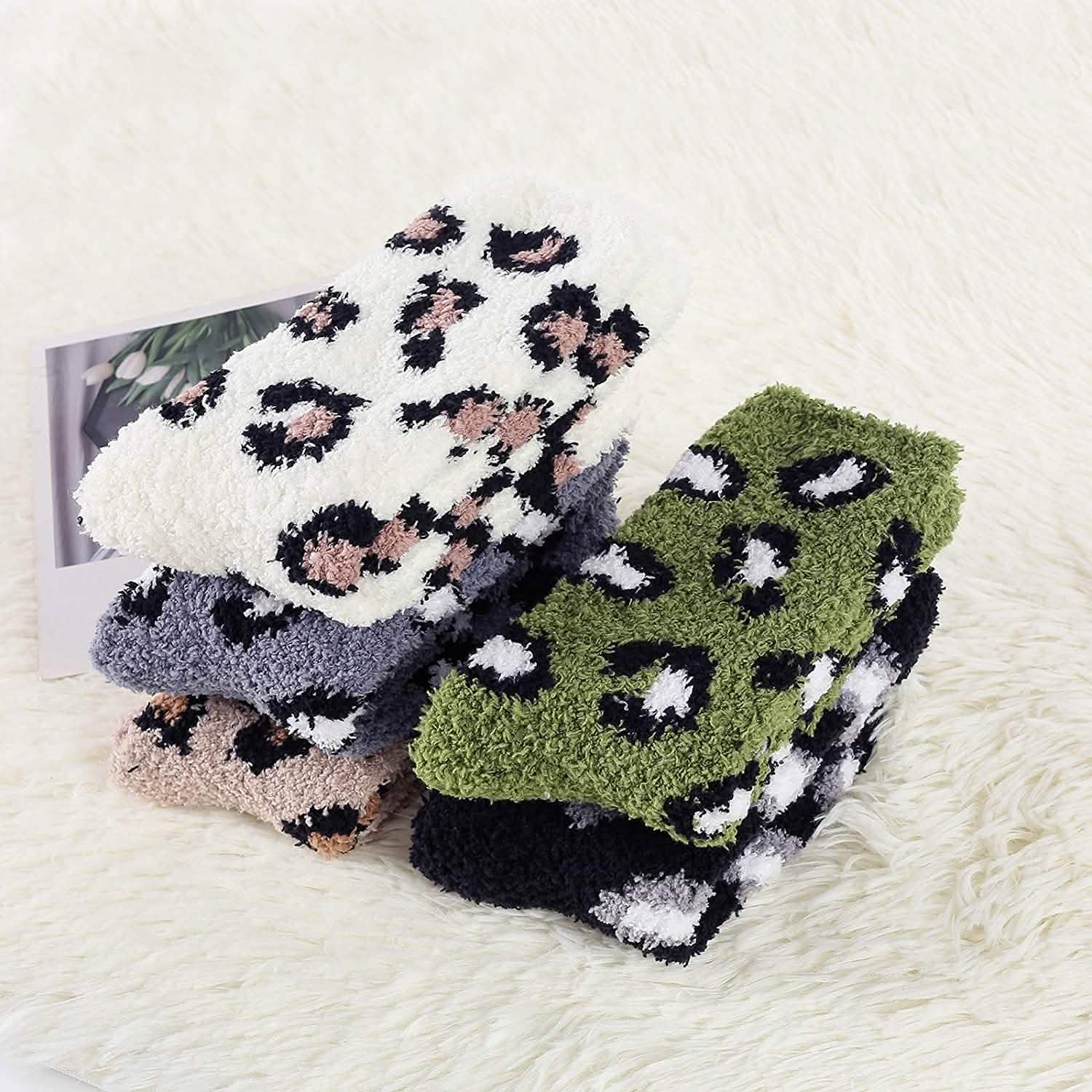 5-Pair: Womens Fuzzy Socks Winter Slipper Socks DailySale
