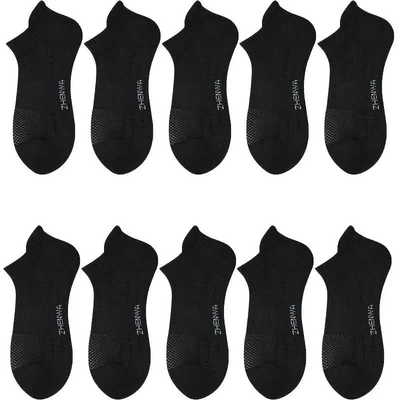 5-Pairs: Casual Ankle Boat Socks With Towel Bottom DailySale