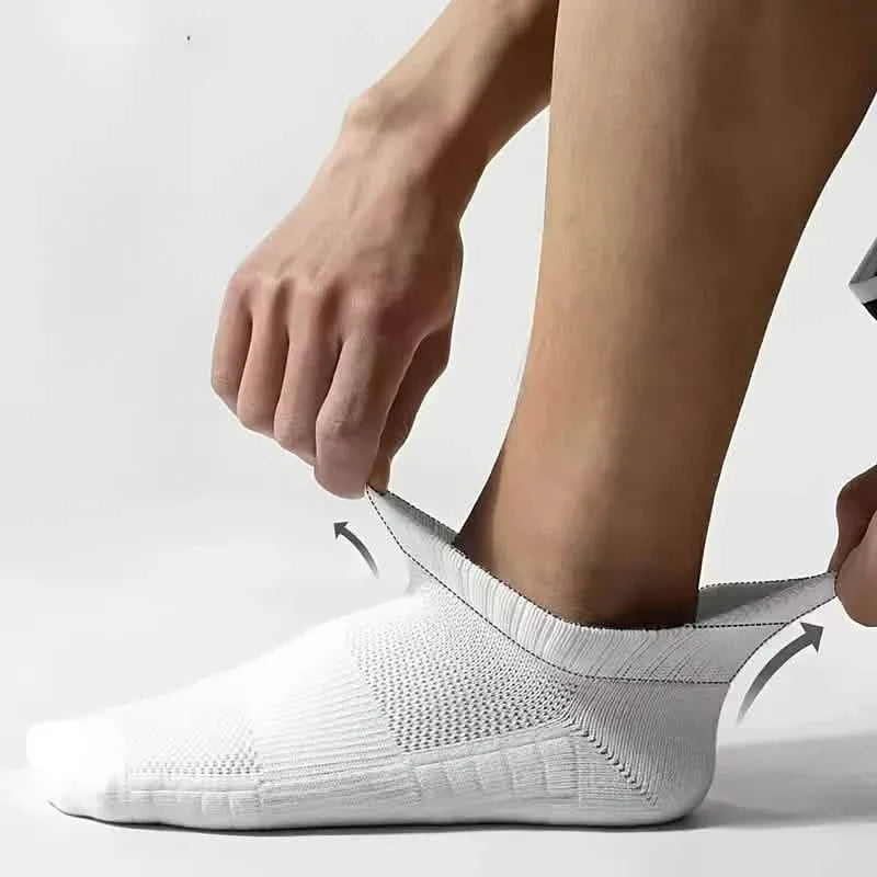 5-Pairs: Casual Ankle Boat Socks With Towel Bottom DailySale