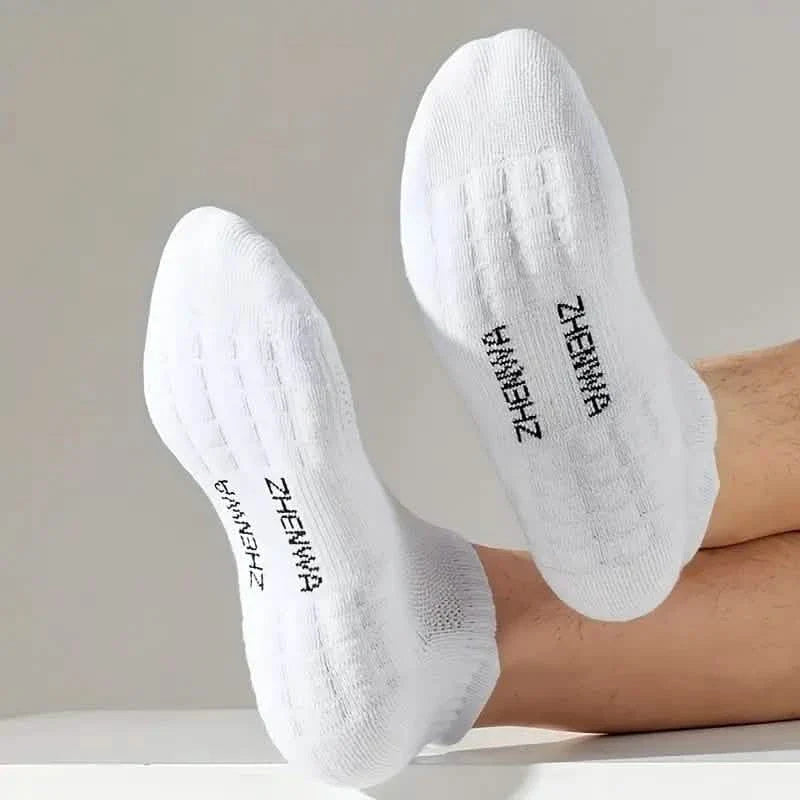 5-Pairs: Casual Ankle Boat Socks With Towel Bottom DailySale