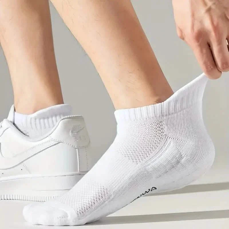 5-Pairs: Casual Ankle Boat Socks With Towel Bottom DailySale