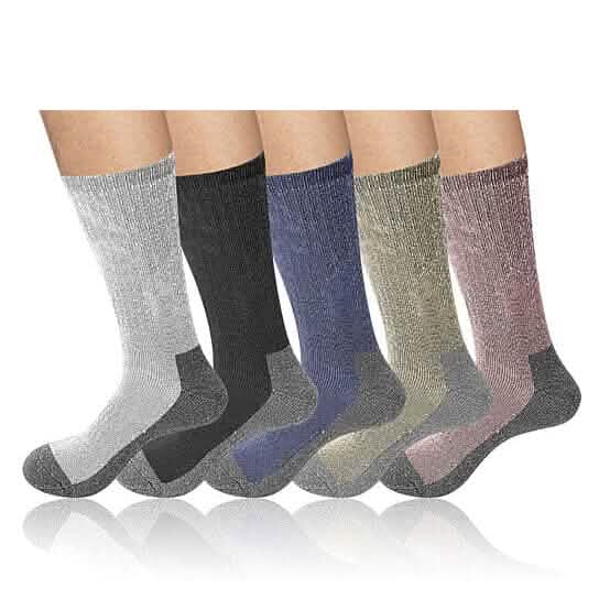5-Pairs: Men's Warm Thick Merino Lamb Wool Socks for Winter Cold Weathers DailySale