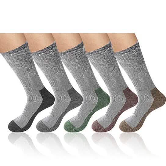 5-Pairs: Men's Warm Thick Merino Lamb Wool Socks for Winter Cold Weathers DailySale