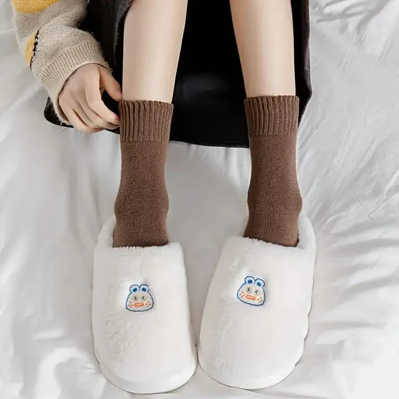 5-Pairs: Thick Thermal Mixed Color Mid Tube Socks DailySale