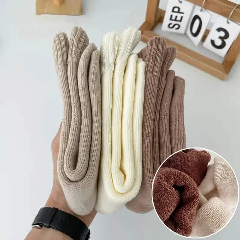 5-Pairs: Thick Thermal Mixed Color Mid Tube Socks DailySale