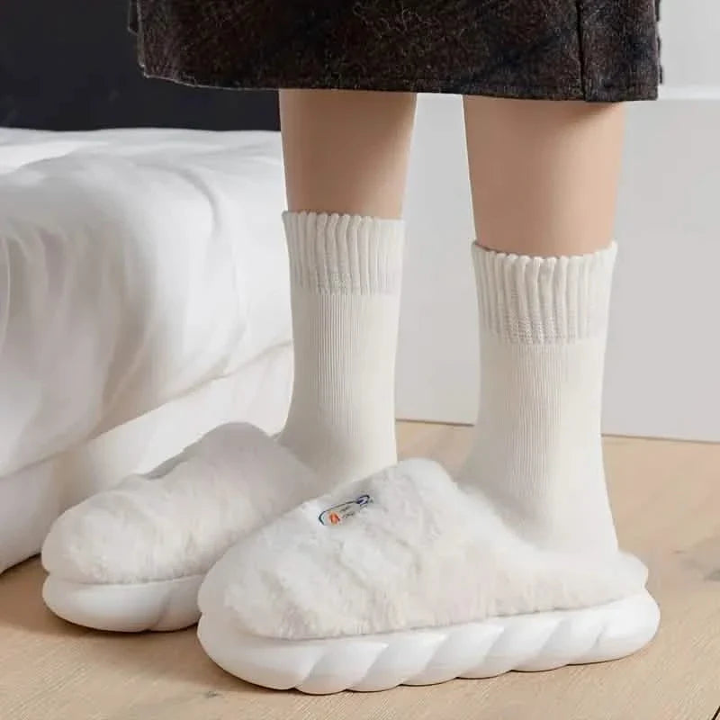 5-Pairs: Thick Thermal Mixed Color Mid Tube Socks DailySale