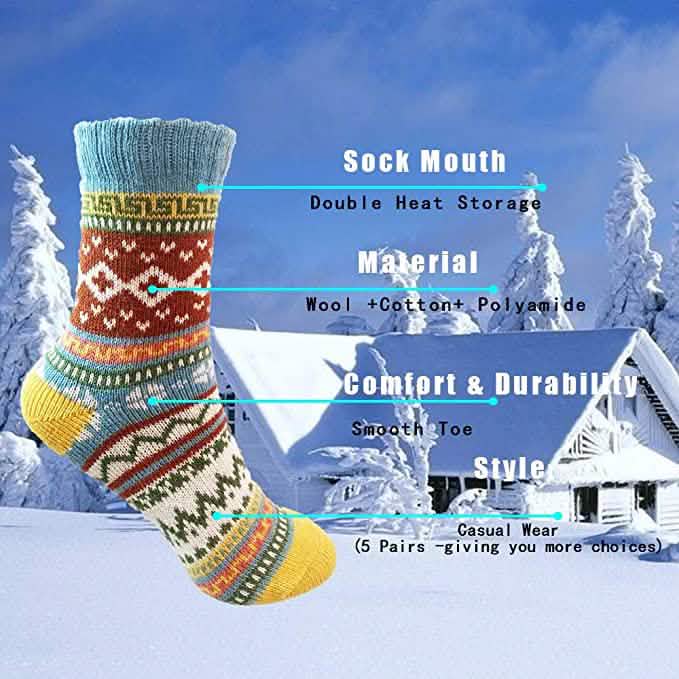 5-Pairs: Women's Winter Socks DailySale