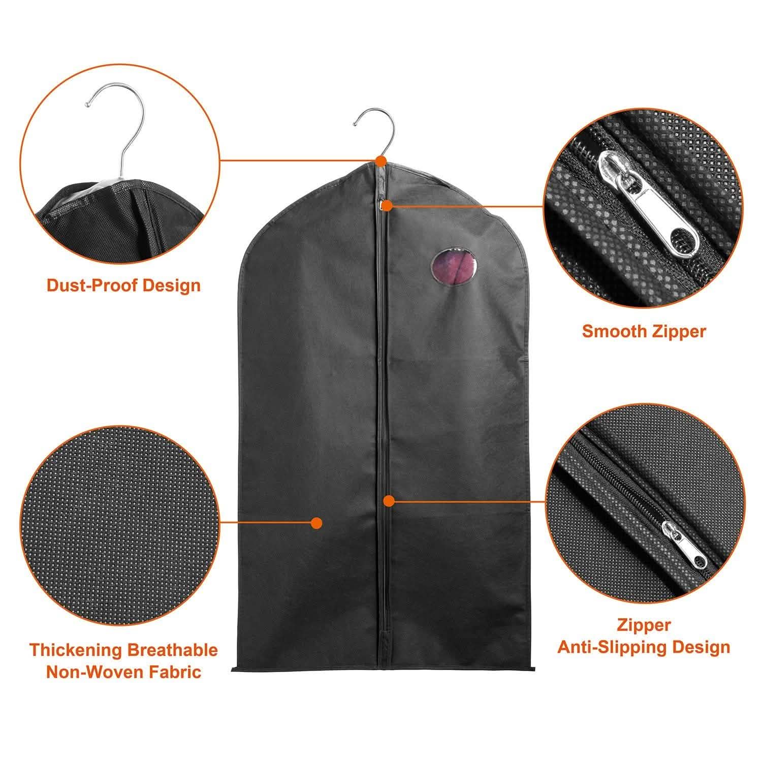 5-Piece: 39" Garment Bags Hanging Suit Bags Covers DailySale