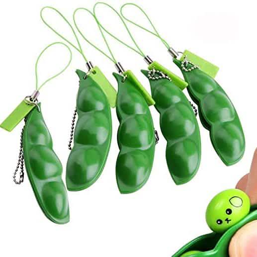 5-Piece: Edamame Keychain Squeeze Toy DailySale