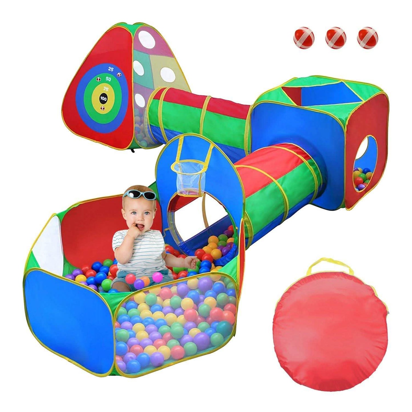 5-Piece: Pop Up Playhouse Kids Ball Pit Tents DailySale