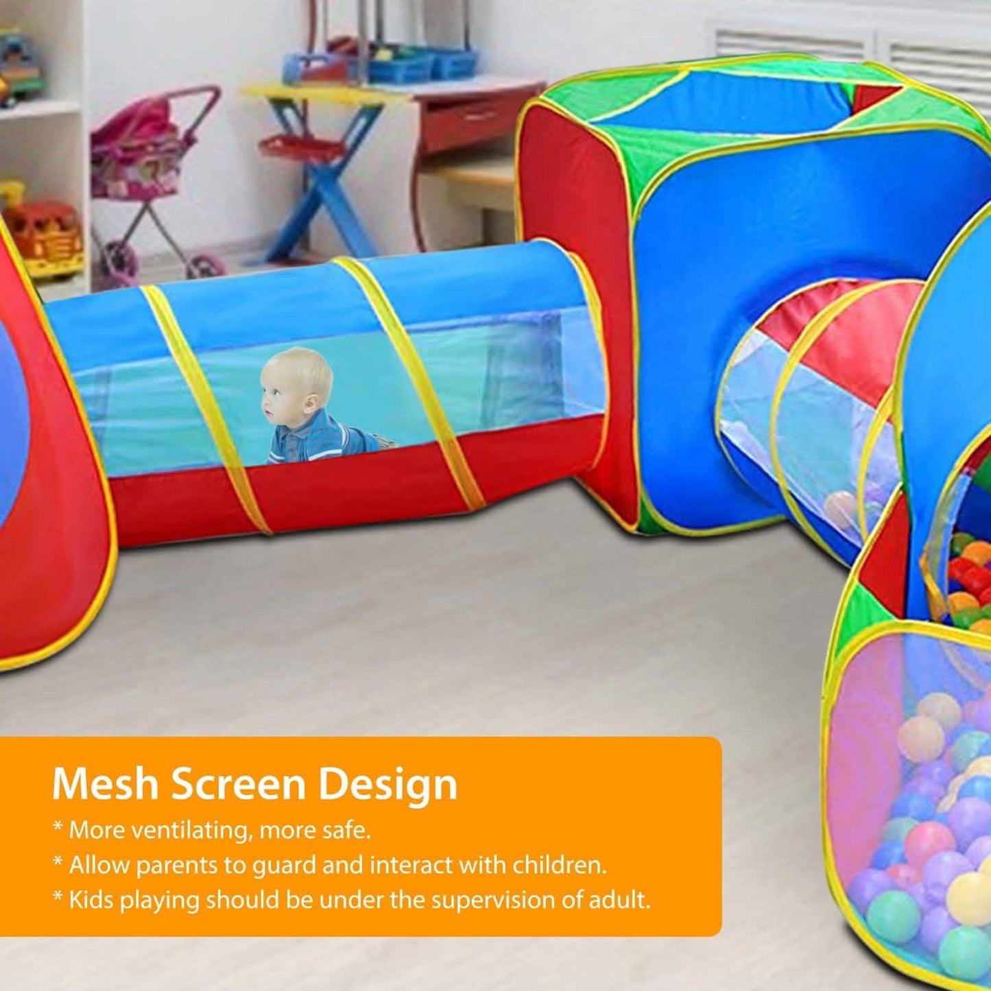 5-Piece: Pop Up Playhouse Kids Ball Pit Tents DailySale