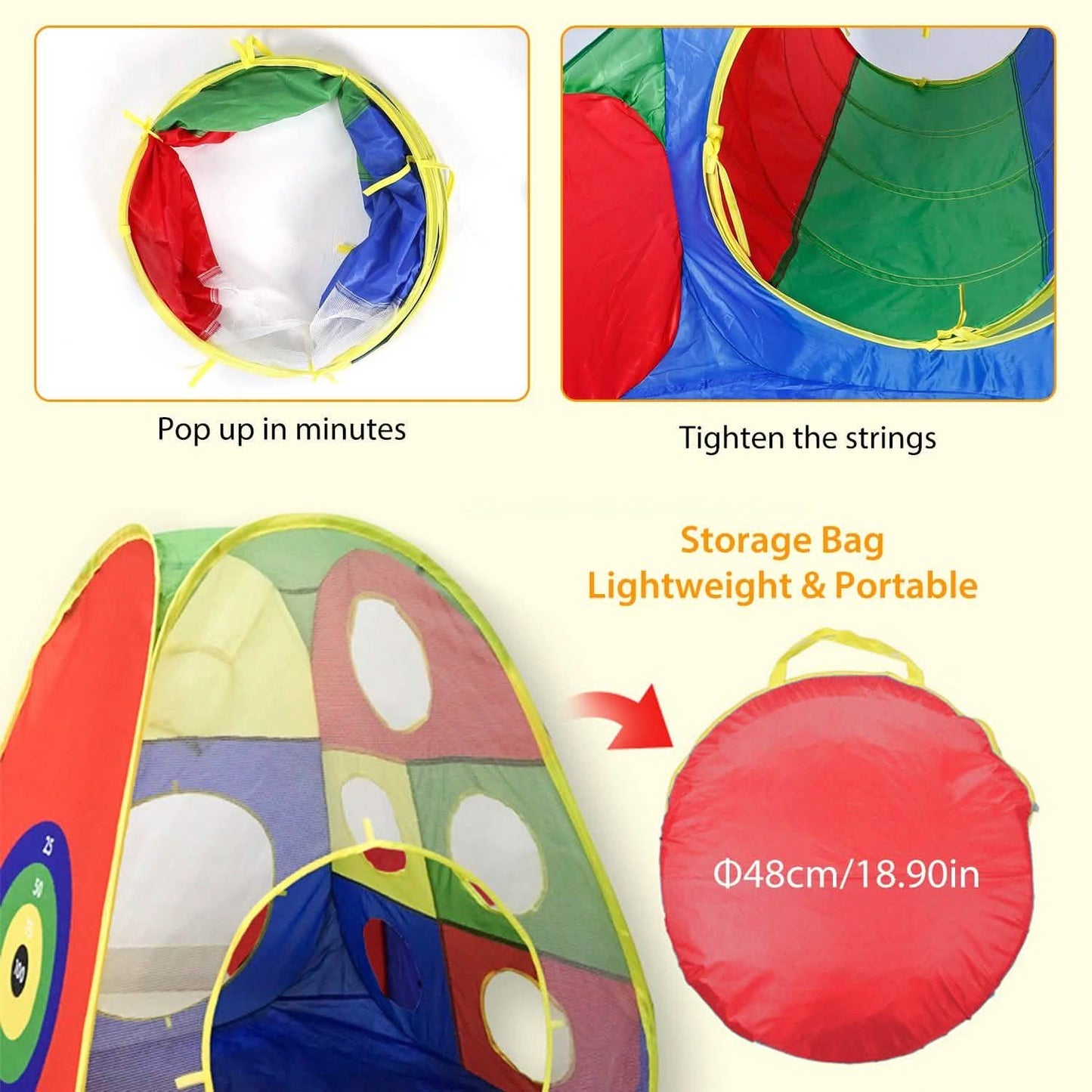 5-Piece: Pop Up Playhouse Kids Ball Pit Tents DailySale