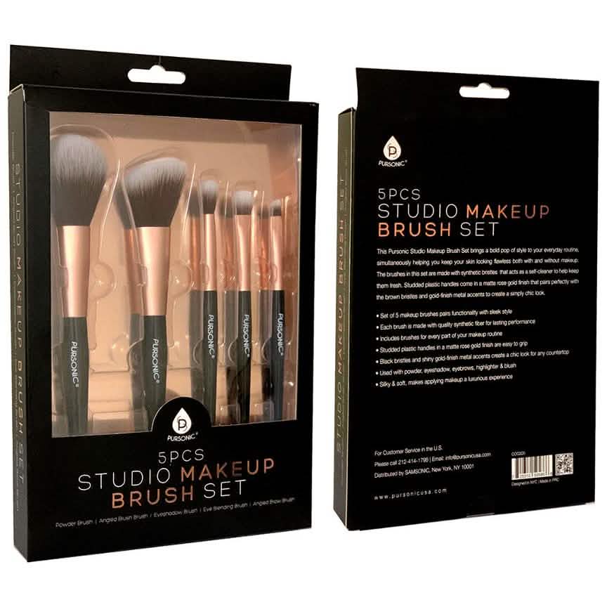 5-Piece: Pursonic Studio Makeup Brush Set DailySale