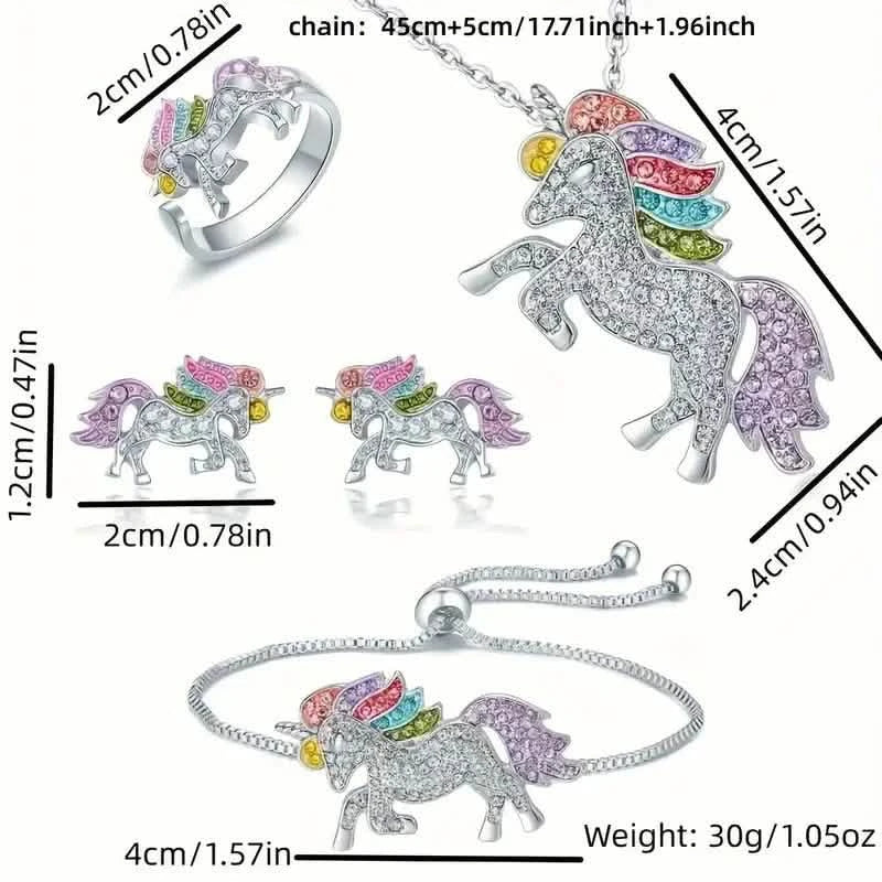 5-Piece Set: Pendant Necklace, Bracelet, Earrings, Ring Set Decoration Accessories DailySale