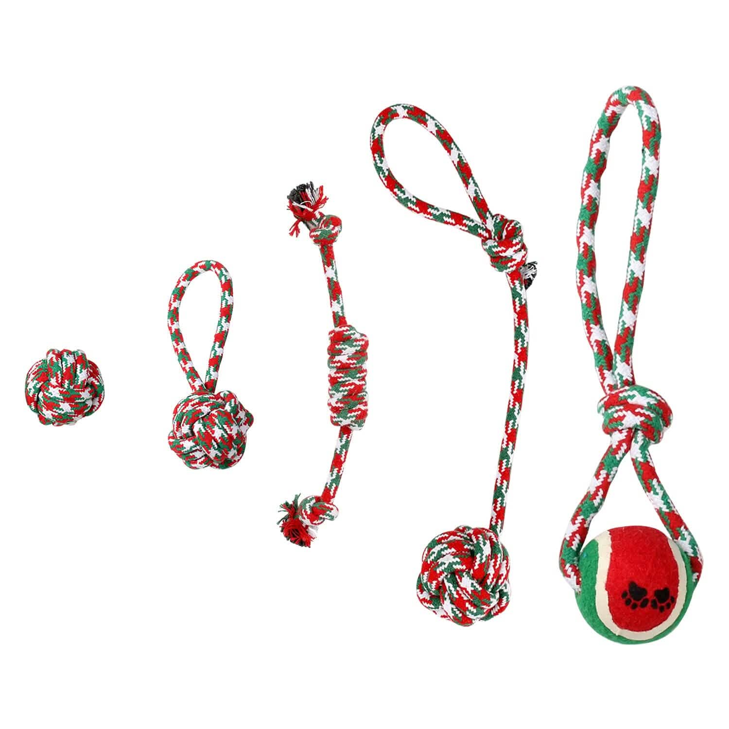 5-Pieces: Christmas Dog Rope Chew Toys DailySale